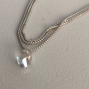 A&A + Swarovski Clear Crystal Necklace - silver